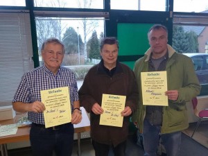 Unsere Teilnehmer Wolfgang Senf, Arno Polster, Wolfgang Näbsch (v.l.)